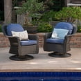 thumbnail image 3 of Swivel Club Chair (2) - Splendid Functionality. Iron And . Brown. Seating For 2. 32.26 In Width. 36.07 Height. 28.76 Depth. 34.46 Lb 2 Chairs Superior Quality. Water- Cushions. Brown Fabric. Weight, 3 of 7