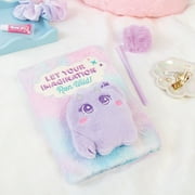 3C4G: Imagination Land Wild Style Plush Journal & Pen - 192 Pages, Pink-Purple-Monster Design, Sketch, Diary, Three Cheers For Girls, Kids Ages 6+