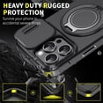 thumbnail image 2 of KOMI Phone 16 Pro Max case, Mag Compatible, 360°Rotating Stand, Camera Protector, Anti-Yellow, Anti-Fingerprint, Drop Protection, Shockproof, Full Protection, Silicone Case, Blue, LK-16PM, 2 of 5