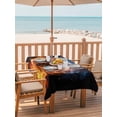 thumbnail image 6 of Outdoor Tablecloth with Umbrella Hole, Baseball, Spillproof Waterproof Outdoor Table Cover, Sports Theme Gradient Orange Blue Black Patio Tablecloths for Party Picnic Camping, Rectangle 52"x70", 6 of 9
