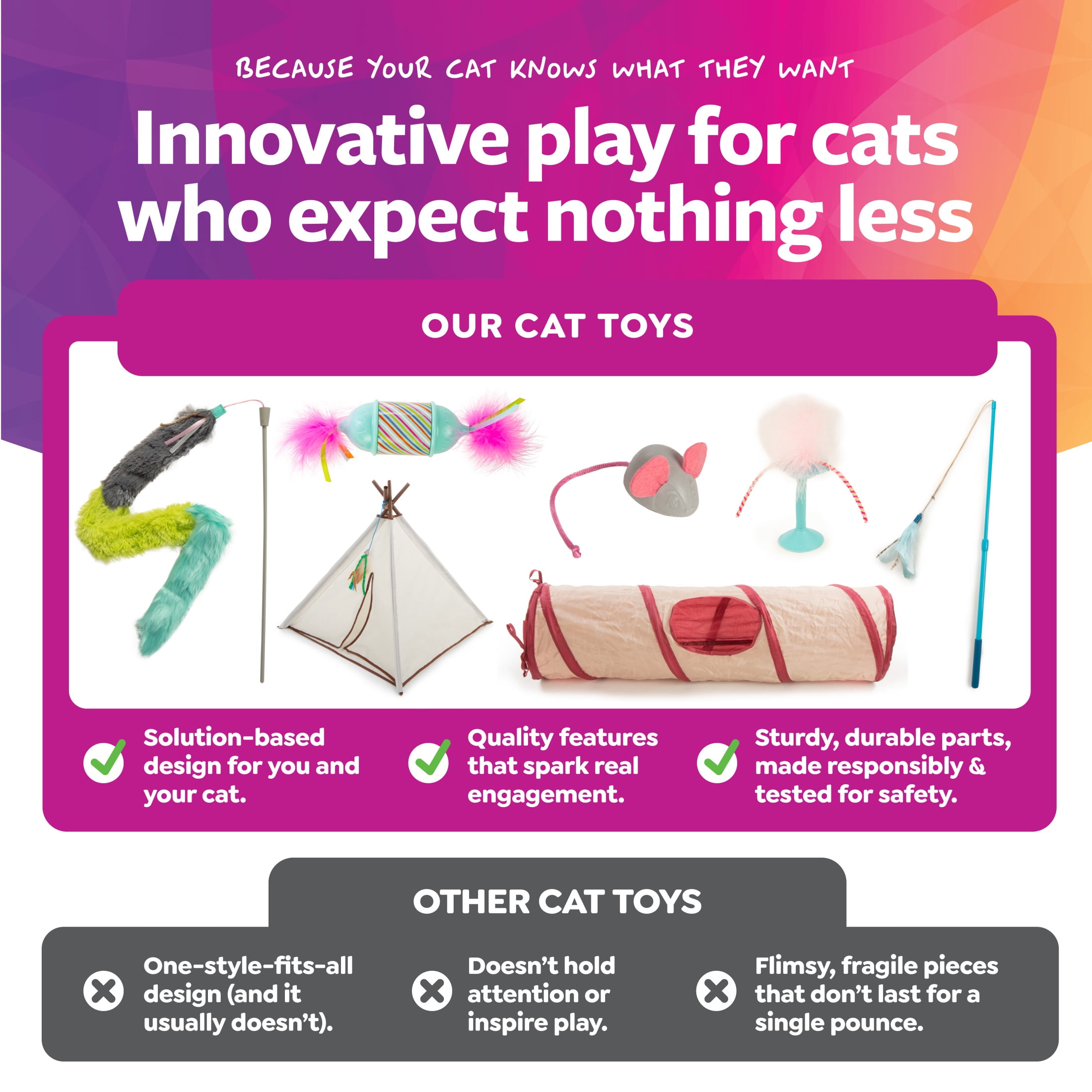 SmartyKat Fringe Frenzy Cat Activity Tunnel, Collapsible 20-inch