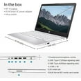 thumbnail image 2 of HP 14" Laptop for Student and Business,Intel Celeron N4120(Quad-Core),4GB RAM,128GB Storage(64GB eMMC+64GB Micro SD),1-Year Office 365,Windows 11 Home in S mode,Snowflake White, 2 of 5