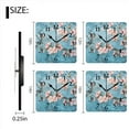 thumbnail image 3 of Non-Ticking Silent Wall Clocks Battery Operated Personalized Decor Clock for Living Room,Bedroom-Spring Cherry Blossoms On Grunge Blue Wall Backdrop(16inch), 3 of 4