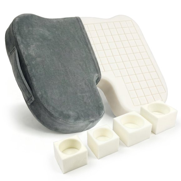 Almohadón de asiento premium de espuma Cushy Tushy con orificios ajustables