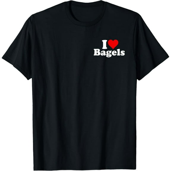 I LOVE BAGELS I HEART BAGELS T-ShirtPure cotton short-sleeved shirts for both men and women