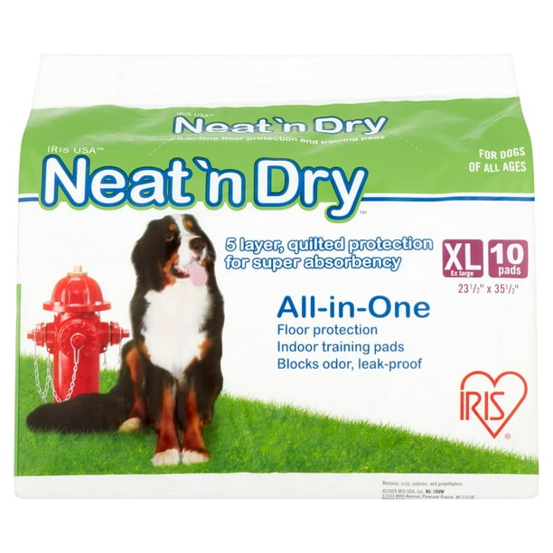 Iris USA Neat n' Dry AllinOne XL Training Pads, 10 count Walmart