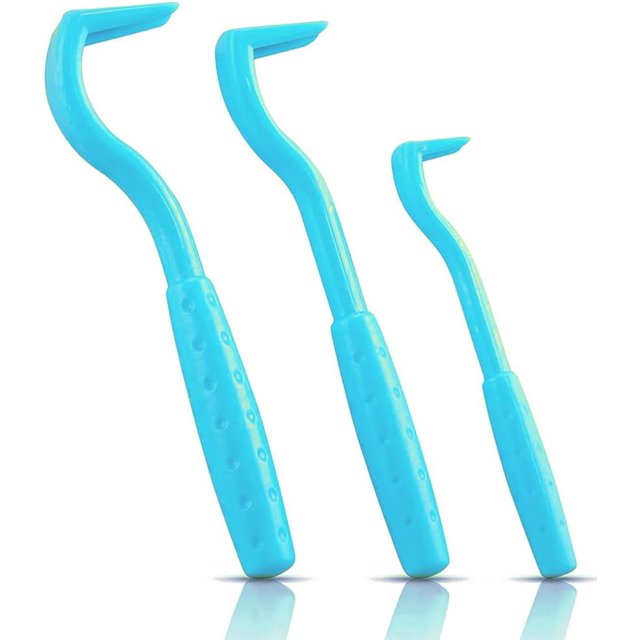 Herramienta para quitar garrapatas de 3 piezas, garrapatas sin dolor para perros, gatos y humanos, mascotas, azul