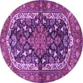 thumbnail image 1 of Ahgly Company Indoor Round Persian Purple Traditional Area Rugs, 4' Round, 1 of 4