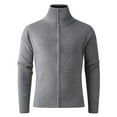 thumbnail image 5 of HAiming Men's Cardigan Sweaters Knitted Full Zip Collared Jacket Casual Solid Color Baggy Comfy Warm Outwear Coat, 5 of 9