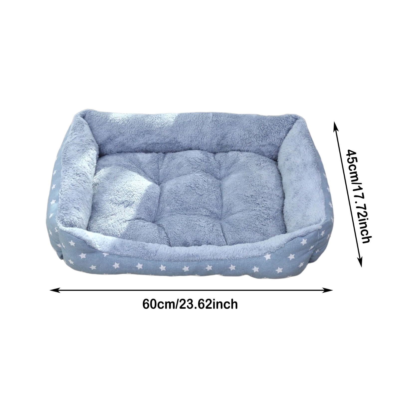 Rectangle Dog Bed Washable, Fluffy Sherpa Pet Bed with Anti- Bottom for Indoor Cats and Small Medium Dogs, Super Comfortable Anti-Anxiety Cuddler Sleeping Bed