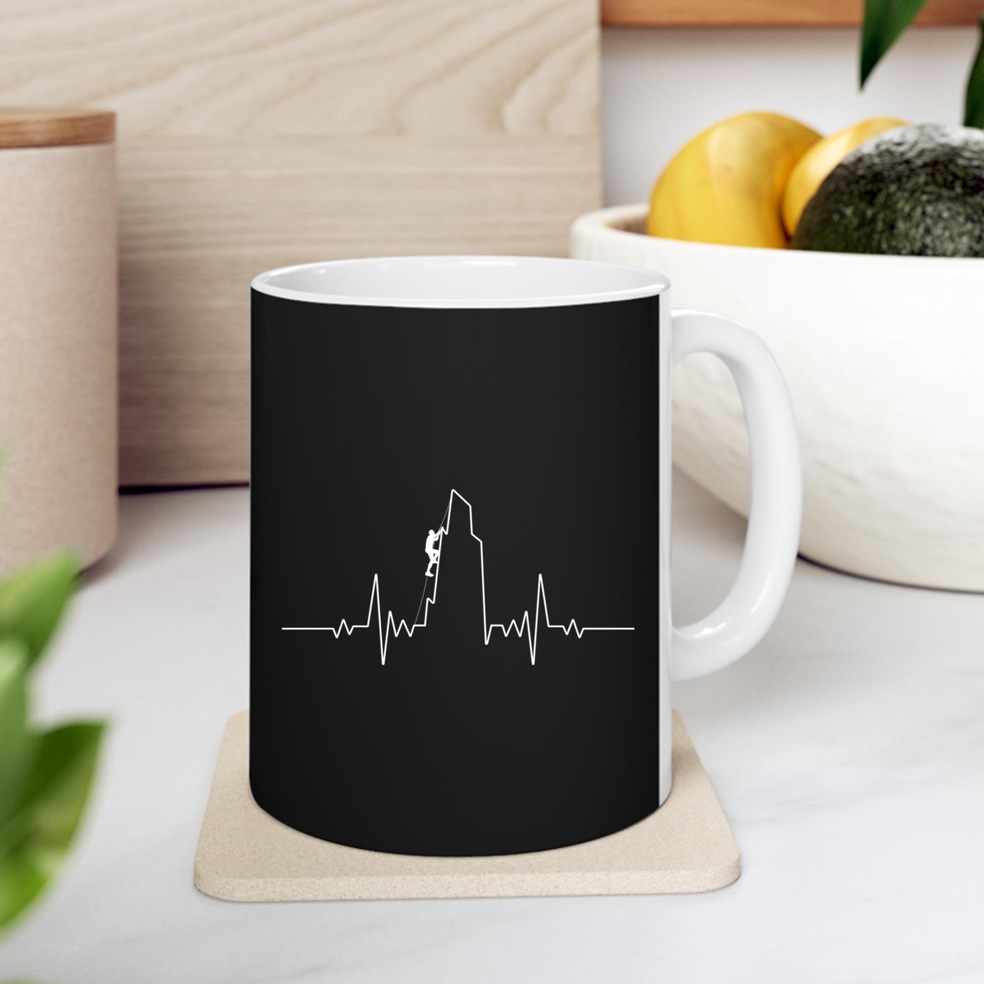 "I Climb Walls And I Know Things" Rock Climbing Mug - 11 Oz Ceramic, Funny Gift For Climbers, Outdoor Lovers
