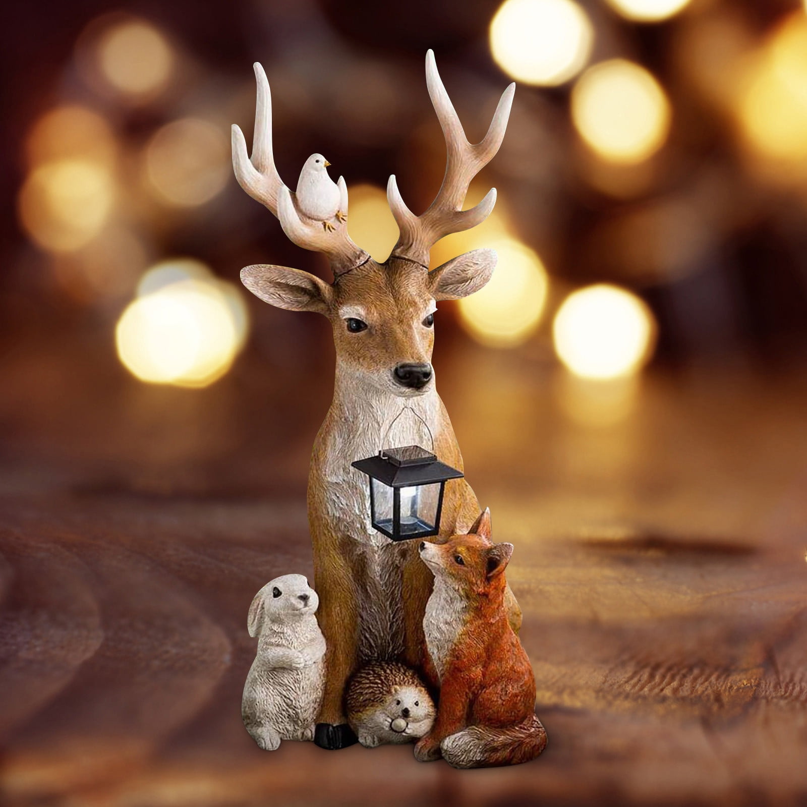 Solar Powered Animal Sculpture Garden Lamps Outdoor Decorative Lighting For Yard And Patio Energy Efficient Figurine Statue