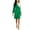 Apple Green/Salmon Pink, variant on Kasper Womens Surplice Ruched Sheath Dress