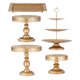 thumbnail image 3 of Juego de 5 Soportes para Tartas de Metal Dorado Nikou, 3 of 12