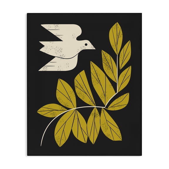 Stupell Industries Mid-Century Midcentury Dove & Branch Canvas Art, 16 x 20, by Renea L. Thull