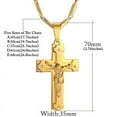 thumbnail image 2 of Lovelords Big 14K Yellow Gold Necklace Chain Christian Jewelry Jesus Crucifix Men's Cross Pendant Necklace For Men, 2 of 7