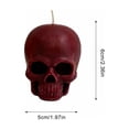 thumbnail image 2 of Halloween Candle Gothic Halloween Decor 2.5 Inch Spooky Halloween Decorations Decorative Candle for Halloween Home Display Indoor and Outdoor White, 1 Pack, 2 of 5