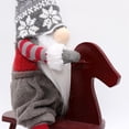 thumbnail image 6 of Holiday Gnome Rocking Horse Style Handmade Swedish Tomte, Christmas Elf Decoration Ornaments, 6 of 9