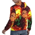 thumbnail image 5 of Demon Slayer Trendy Cartoon Men'S Fleece Hooded Hoodie, hoodies for women men with pockets,Fall Fashion 2025 Pullover Sweaters Winter Clothes, 5 of 9