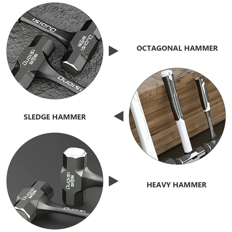 1 Pc Heavy Hammer 2lb Professional Carbon Steel Hammer Pure Steel Octagonal  Hammer 
