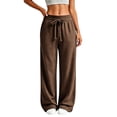thumbnail image 2 of UKHCCC Women's Plus Wide Leg Sweatpants for Women High Waist with Elastic Drawstring Casual Pants Flowy Lounge Trousers Soft Cotton Cozy Loungewear Joggers S-3XL, 2 of 9
