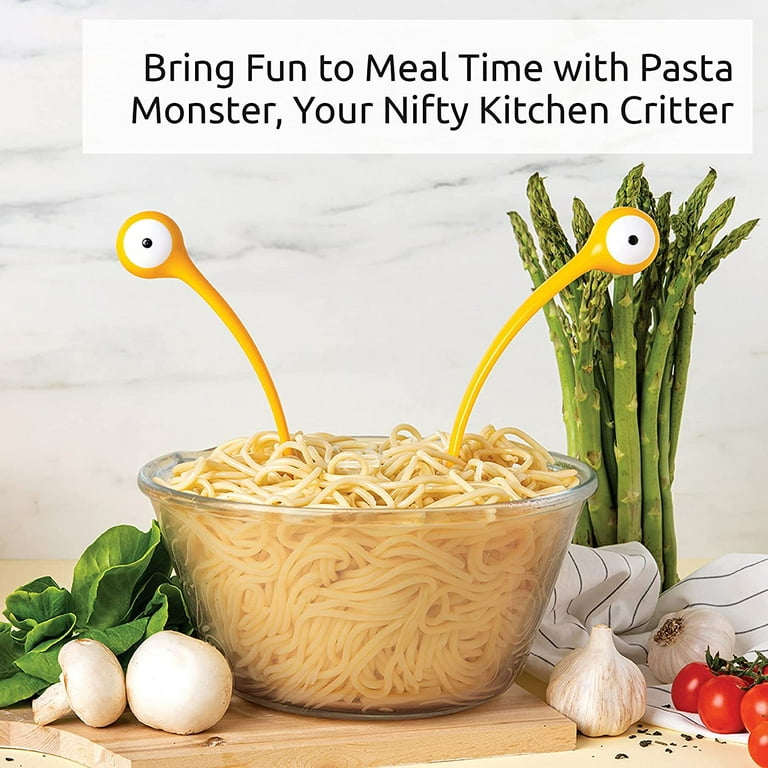 Rush Pasta Monsters and Salad Servers - BPA-Free Fun Kitchen Gadgets - 100%  Food Safe Salad Spoon and Fork Set - Pasta and Salad - 11.93x 3.39 x 2.24  inch S5789 
