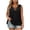 Black, variant on cocolona Womens Summer Plus Size Tank Tops V Neck Drawstring Sleeveless Oversized Shirts Casual Tunic Solid Color Blouses
