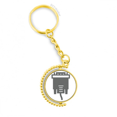 thumbnail image 1 of Enchufe negro patron de cable cable de carga Anillo de oro de metal llavero llavero, 1 of 3