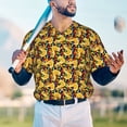thumbnail image 5 of Lsque Cartoon Ducks Pattern Mens Polo Golf Shirts Funny Graphics Shorts Sleeve Button Shirts Baseball T-shirt-3X-Large, 5 of 7