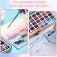 thumbnail image 4 of kit Acuarela profesionales de 100 Color-50 colores regulares, 35 met&aacute;licos, 10 macarons y 5 fluorescentes, con Met&aacute;lico en Caja Port&aacute;til, 13 pincel, 1 pluma de acuarel, 4 of 7