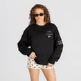 thumbnail image 2 of Women's Gameday Couture Black Kansas City Chiefs Classic Charm Black Label Premium Drop Shoulder Sweatshirt, 2 of 6
