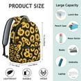 thumbnail image 6 of Black Sunflower Backpack for School,Cute School Bag,Schoolbag with Adjustable Shoulder Straps & Padded Back,15.3"x11"x7.1"., 6 of 6