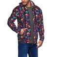 thumbnail image 2 of Vsdgher colorful Skull Retro Mens Hoodies Zip Hoodie, Hoodies for Men, Zip-up Hooded Sweatshirt-Small, 2 of 5