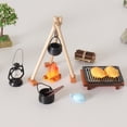 thumbnail image 4 of Zeiwohndc 20Pcs Miniature Camping Scene Set With Realistic Flame Effect And Cooking Tool, 4 of 11