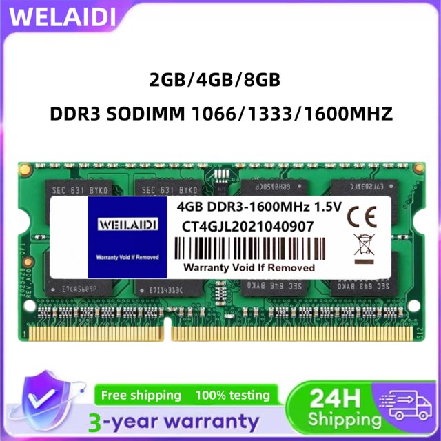 DDR3 4GB 8GB Memory Ram Laptop PC3-10600S 12800S 1066MHz 1333MHz 1600MHz Memoria Dimm 204Pins 1.5V Notebook Unbuffered DDR3 1X2GB 1600