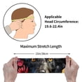 thumbnail image 4 of Lsque Colorful Floral Black Dog Pattern Sweatbands Sports Headband for Men & Women - Moisture Wicking Athletic Cotton Terry Cloth Sweatband for Tennis, Basketball, Running, 4 of 9