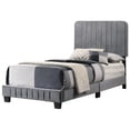 thumbnail image 3 of Glory Furniture Lodi Velvet Upholstered Twin Bed in Gray, 3 of 6