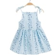 thumbnail image 2 of Robe de Fête Princesse à Fleurs Unies Rayée pour Fille Tout-Petit Robe d'Été, 2 of 5