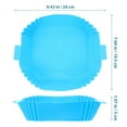 thumbnail image 2 of unbranded De Silicona Para Air Fryer Con De Mango Para Uso Doméstico Color Azul, 2 of 7