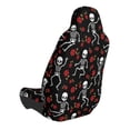 thumbnail image 2 of Wukai Skeleton with Roses Full Set Car Seat Covers with Soft Padding Universal Auto Front Seats Protector and Cushion Mat, 2 of 5
