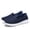 Dark Blue, variant on Women's Slip On Loafers Comfort Low Top Casual Walking Shoes, Breathable Lightweight Sneakers