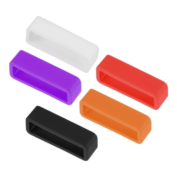Uxcell Watch Band Strap Silicone Watch Holder for 24mm Width Watch Band 5 Color 10 Pack