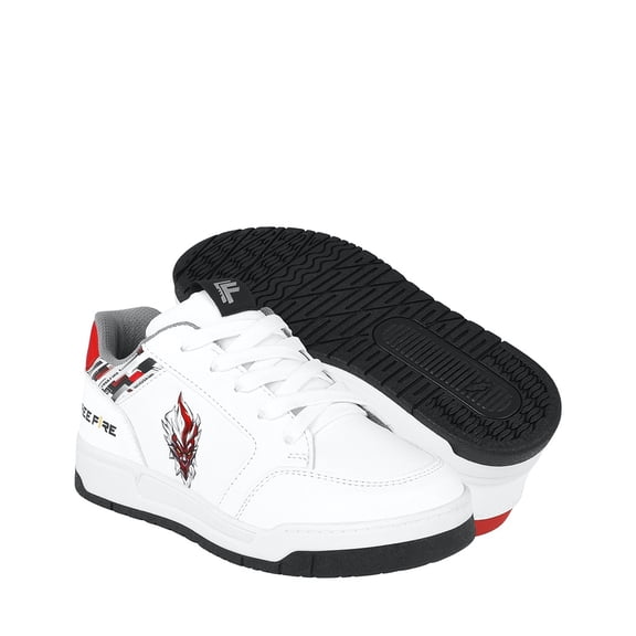 TENIS CASUALES FREE FIRE NIÑO FF5032 SIMIPIEL BCO 18-21