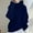 *Navy, variant on Bulkneck Thickened Knit Hooded Sweatshirts Sweater For Women,Fall Winter Long Sleeved Knitwear Gray,Womens Plus XL