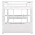 thumbnail image 5 of Loft Bed With Desk, 6 Drawers and Storage Shelves, Solid Wood Full Size Loft Bed Frame with Full-Length Guardrails and Ladder, Multifunctional Loft Bed, Space-Saving Design, No Box Spring Needed White, 5 of 7