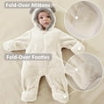 thumbnail image 5 of MEZZALL Child Baby Bear Jumpsuit Onesie With Fold Over Mittens Footies Girls Boys Winter Hooded Romper Snowsuit Long Sleeve One-Pieces Holiday Dailywear Trendy, 5 of 5