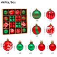 thumbnail image 3 of 1Box Mixed Christmas Ball Ornament Red White Gold Xmas Tree Hanging Bauble Pendants Christmas Decorations For Home Navidad Noel, 3 of 4