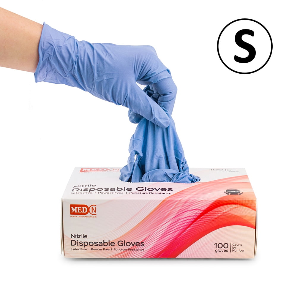 Disposable Nitrile Gloves 4 Mil Latex Free Safety Working Gloves (100 Count per Pack)