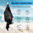 thumbnail image 4 of GZHJMY Beach Towel for Women Girls, Cool Trendy Posing French Bulldog with Sunglasses Bath Towel, Oversized Lightweight Sport Towel, 31x63 Inch, 4 of 7