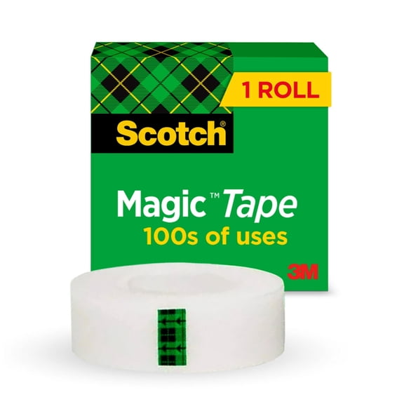 Scotch Magic Tape, Invisible, Home Office Supplies and Back to School Supplies for College and Classrooms, 1 Roll